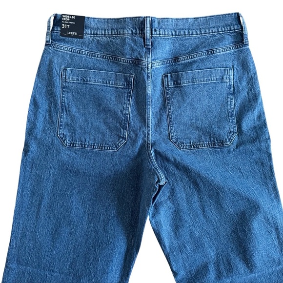 J. Crew women’s Tall wide leg crop jean w/ welt pockets 31T size 31 NWT #705 - Picture 10 of 12